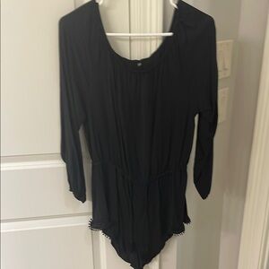 Victoria's Secret Black Long Sleeve Swim Coverup